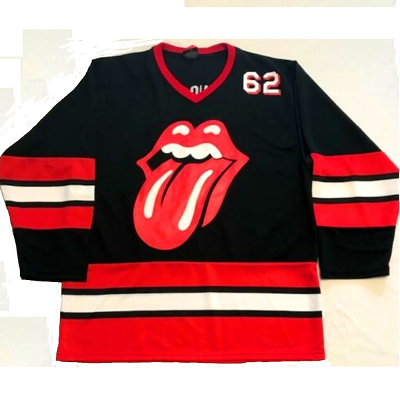 The Rolling Stones rock Hockey Jersey M L NWT - Picture 3 of 7